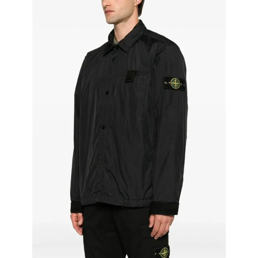 Stone Island Black Jackets - Shirt Jackets Men
